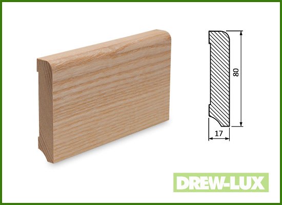 Listwa przypodłogowa jesion 8,0 x 1,7 (2,45-2,95)